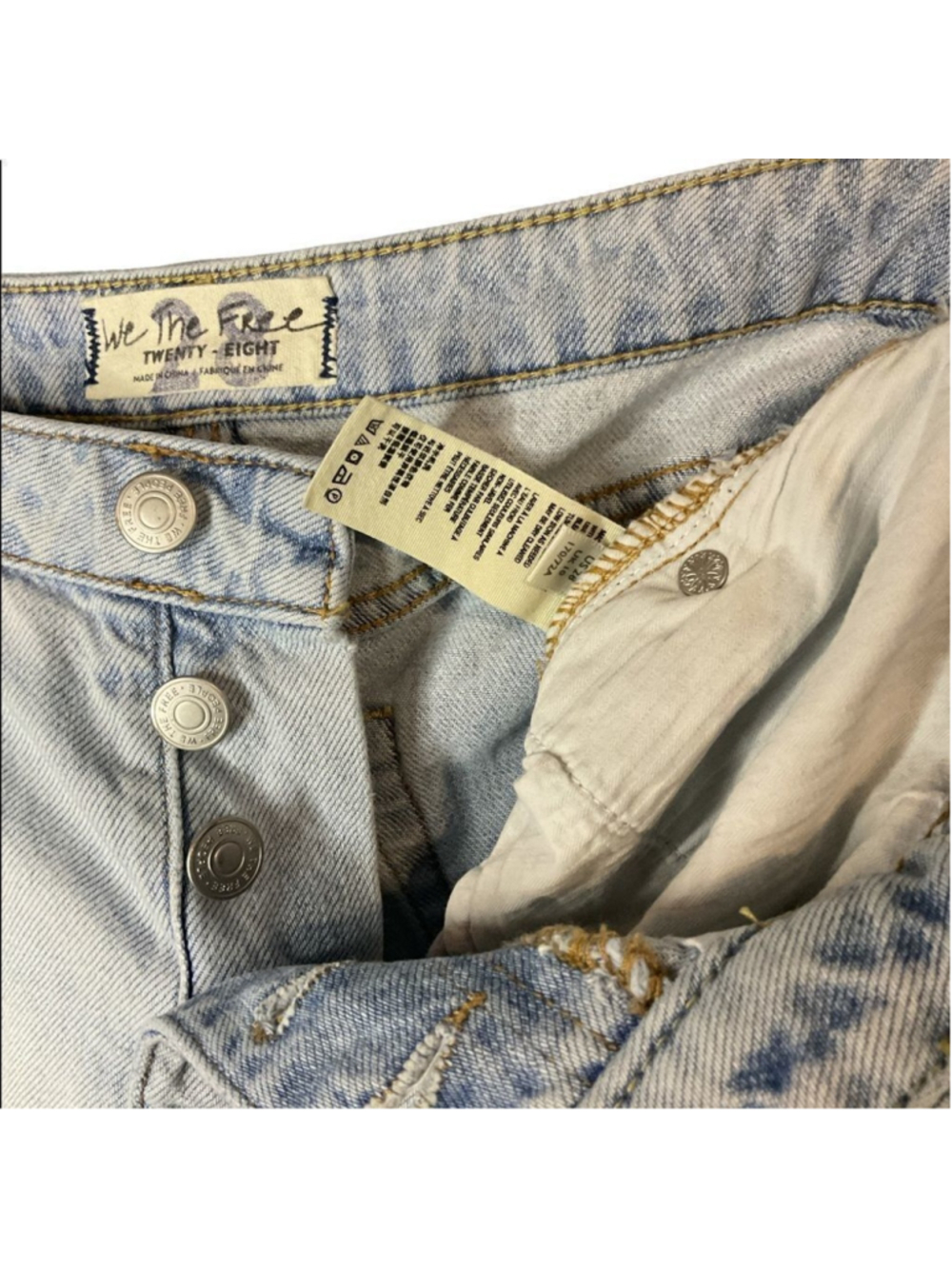 Free People- We the free denim skirt size 28 - Picture 6 of 7